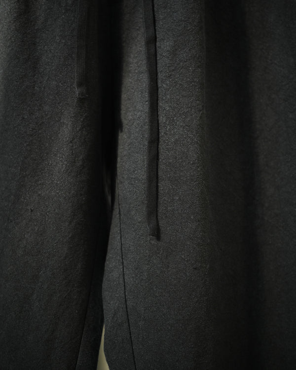 BAGGY EASY PANTS, max high count hemp, black