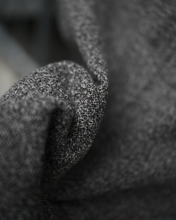 LONG COOK JACKET, special twisted yarn fabrics