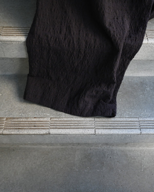 EX. BAGGY PANTS, slub yarn dobby cloth