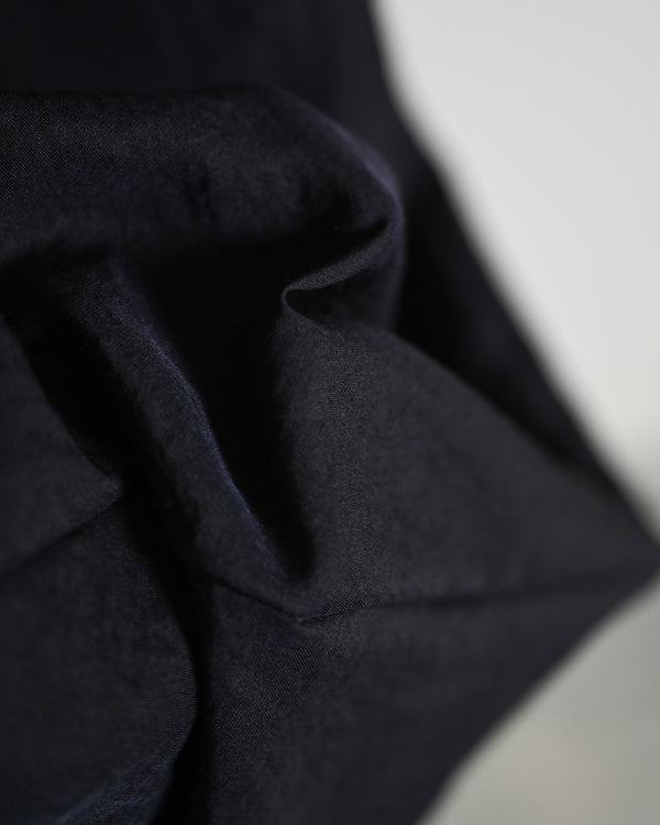 WASHED WOOL SILK DRAWSTRING PANTS