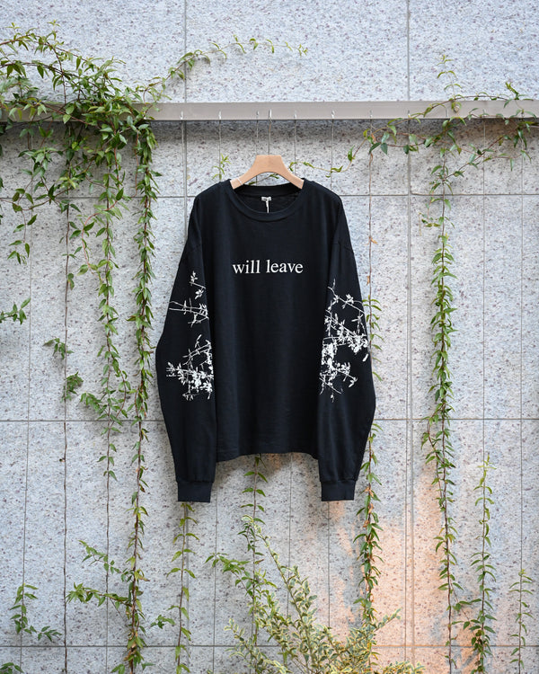 My L/S TEE "will leave", black