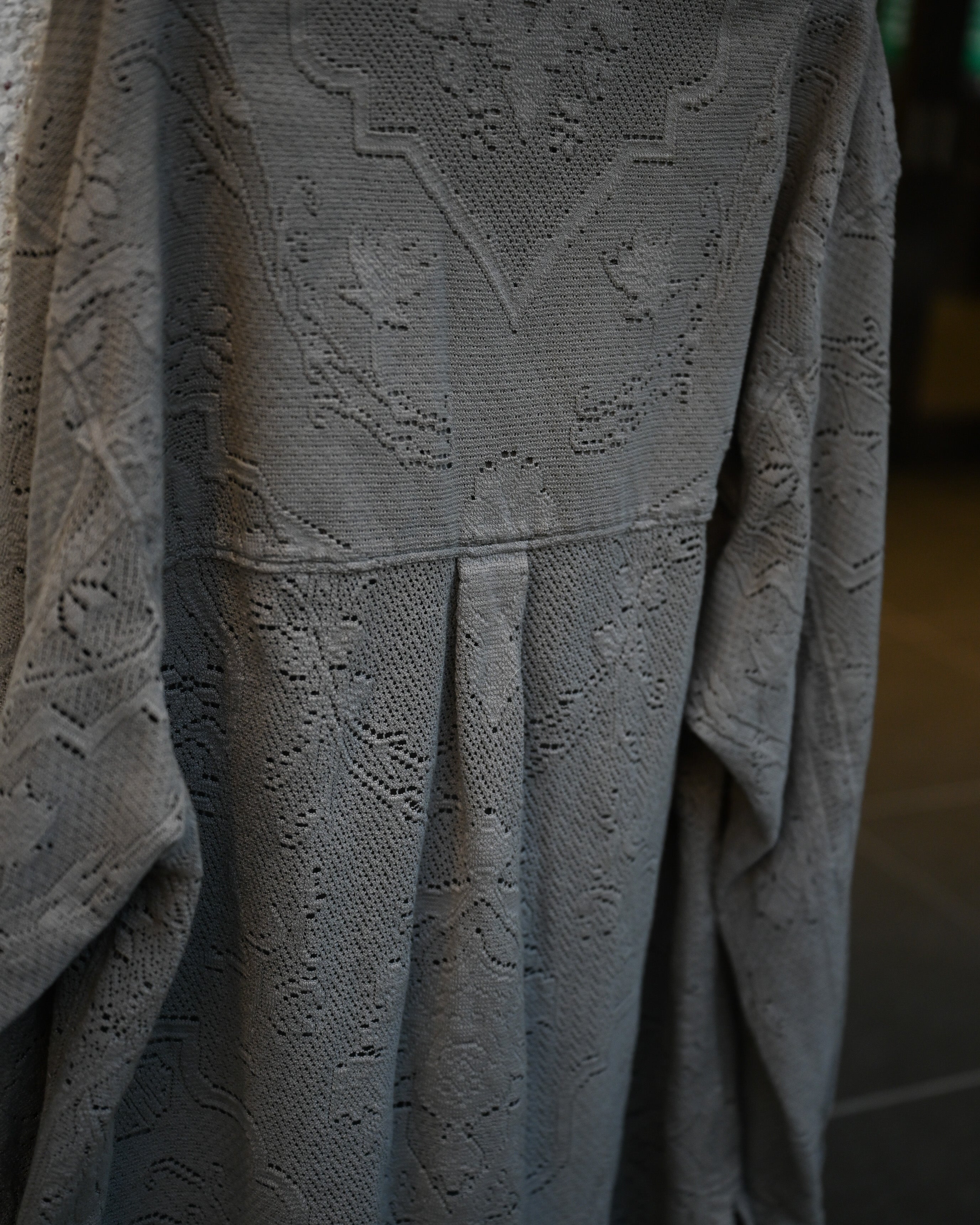 ANCELLM アンセルム - AGING LACE WORK SHIRT, gray – coelacanth