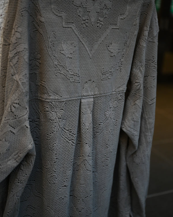 AGING LACE WORK SHIRT, gray