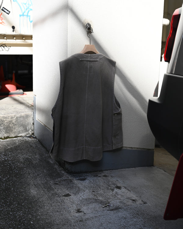 C/R DUCK UTILITY VEST, greige