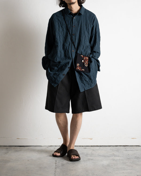 Ex. RELAXED FIT SHIRT, shearling twill check