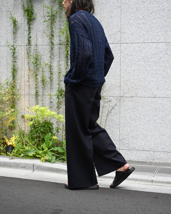 FINE WOOL REVER TROUSERS