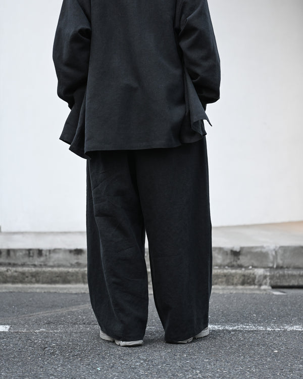 BAGGY EASY PANTS, max high count hemp, black