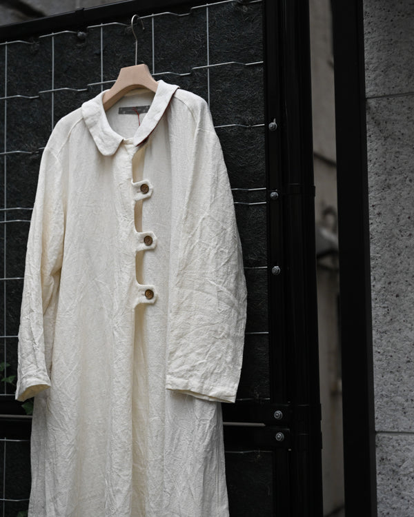 PULLOVER DRESS-white, canvas linen