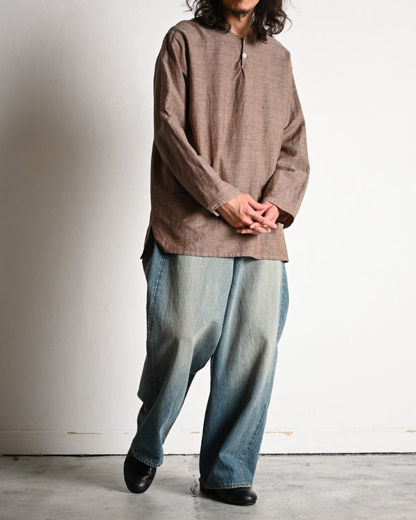 5POCKT BAGGY PANTS, raw denim, fade indigo