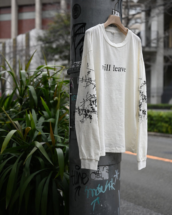My L/S TEE "will leave", white