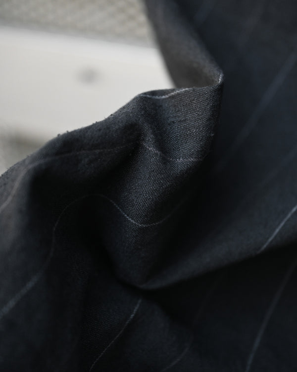 BAGGY EASY PANTS, linen×cotton×silk, stripe