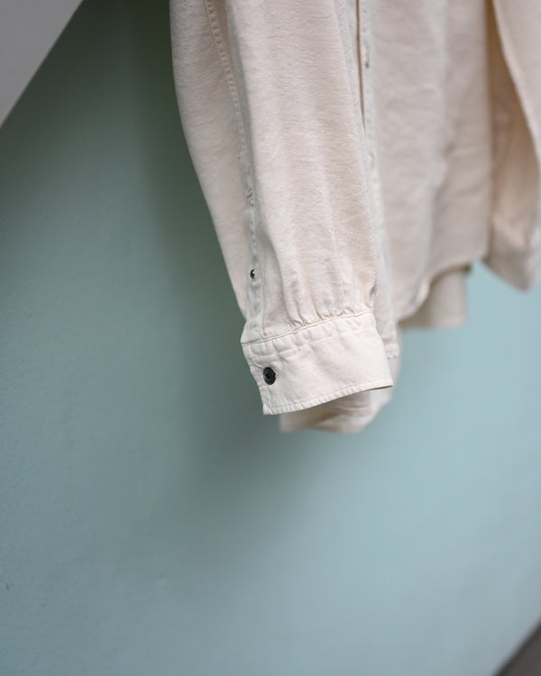 L/S NEP BOXY SHIRT, d.white