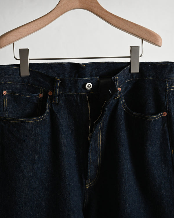 5POCKT BAGGY PANTS, raw denim, indigo
