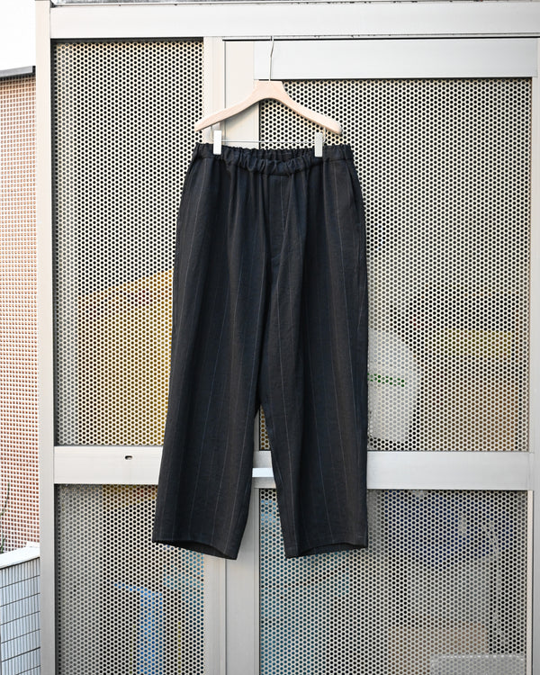 BAGGY EASY PANTS, linen×cotton×silk, stripe