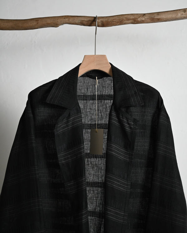 MULTI STRIPED OVER SH-JKT, black