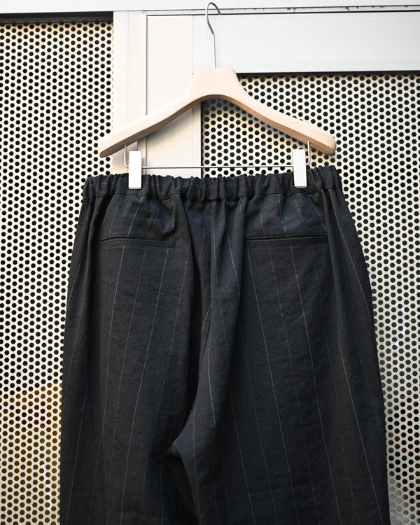 BAGGY EASY PANTS, linen×cotton×silk, stripe