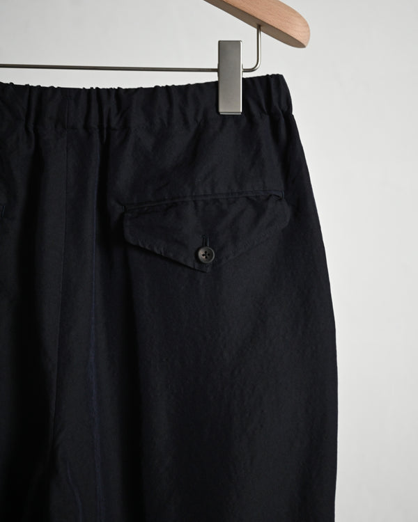 WASHED WOOL SILK DRAWSTRING PANTS