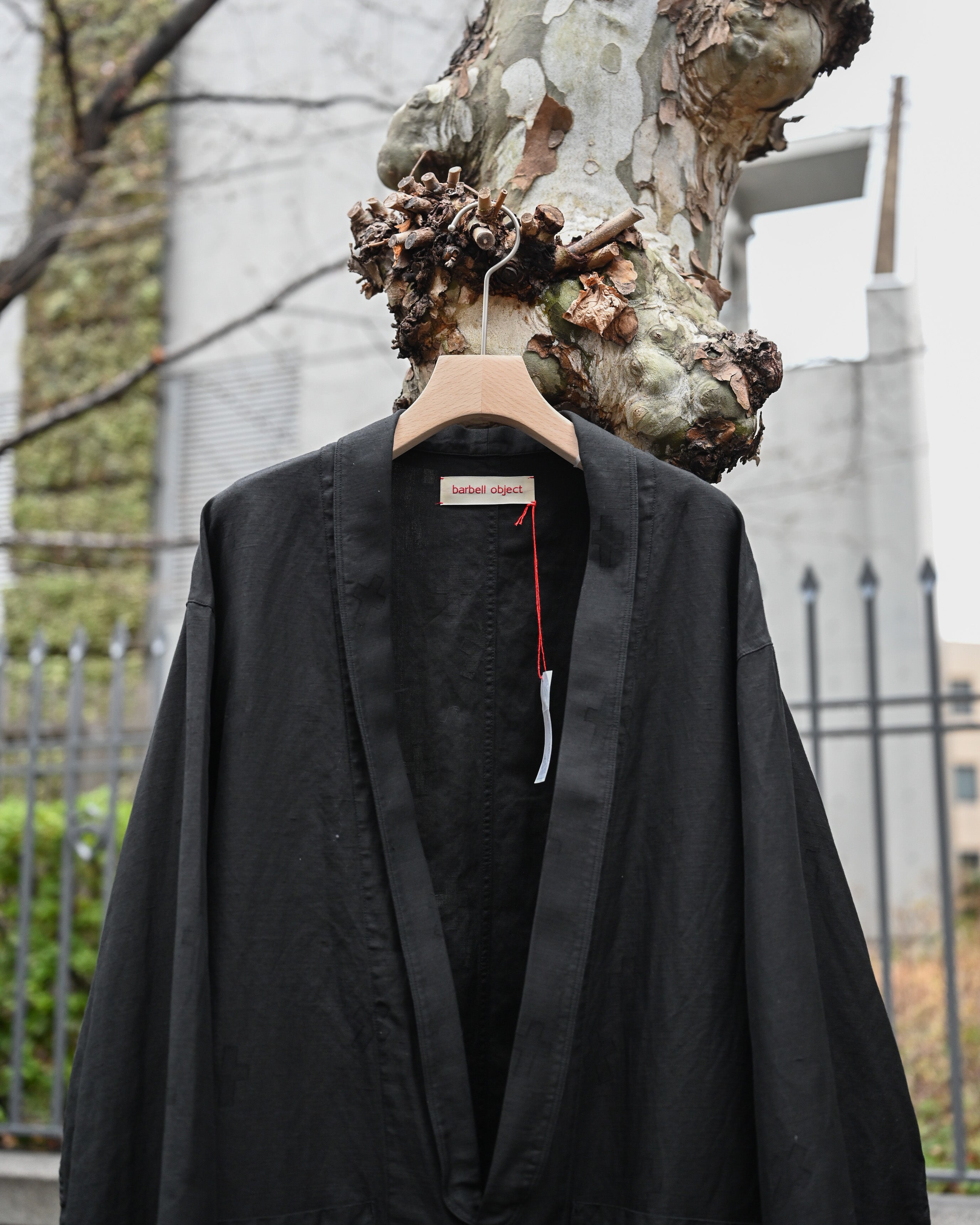 Wolfnacht　新品　ブラックメタル black l CELLULOSE/ LINEN LAWN BIG SHOULDER JACKET(XS Black): LIMI feu｜THE