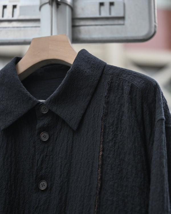 BIB FRONT SHIRT, shirring lawn