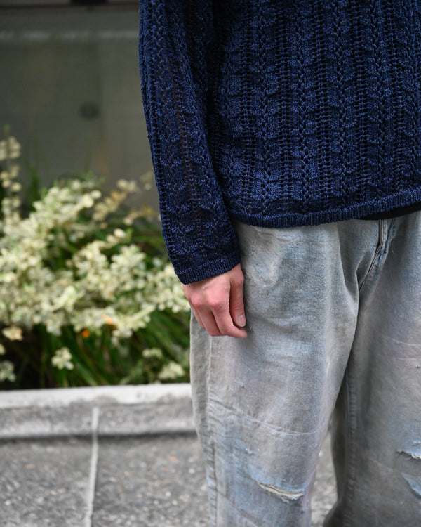 Ex. Mesh V Neck Sweater