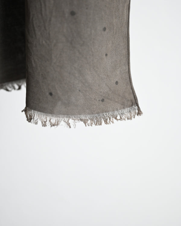 LONG SCARF, black rice×walnut×sumiink