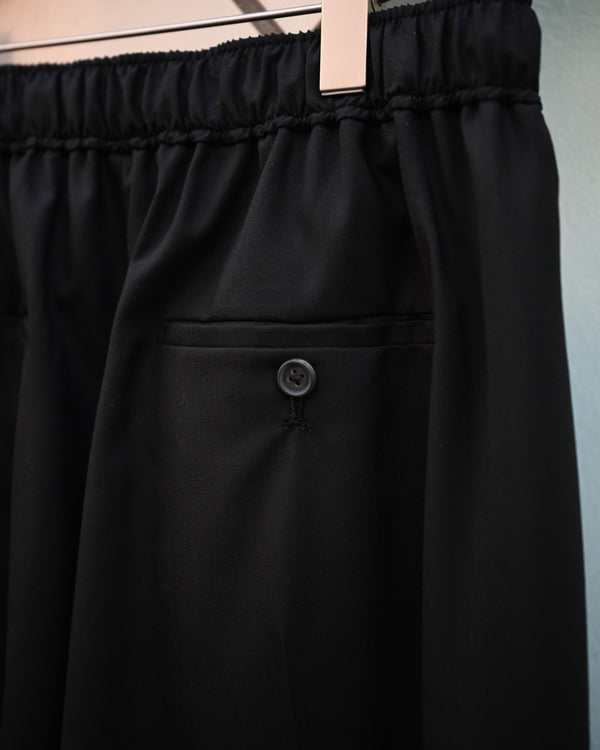WOOL EXTRA WIDE TROUSERS, black