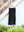 BELTED CREPE TUCK SLACKS, black