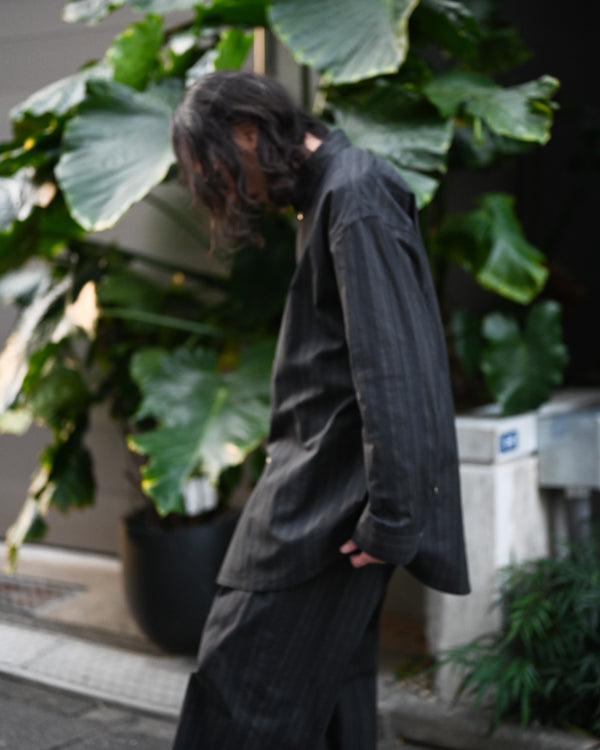 ex. MADRAS STRIPE BIG SHIRT LS