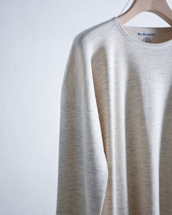 CASHMERE INTERLOCK CREW NECK LONG SLEEVE