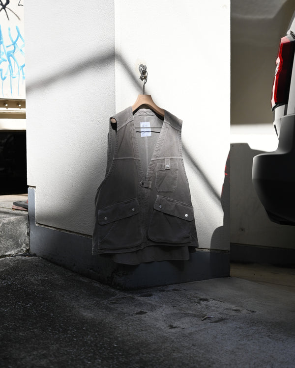 C/R DUCK UTILITY VEST, greige