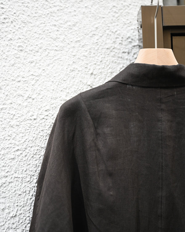 100/S LINEN TAILORED SHIRT, brown