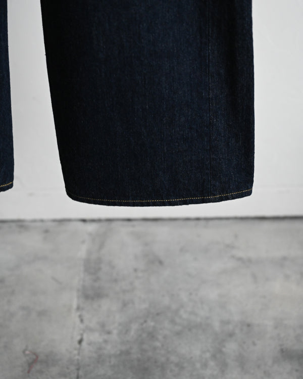 5POCKT BAGGY PANTS, raw denim, indigo