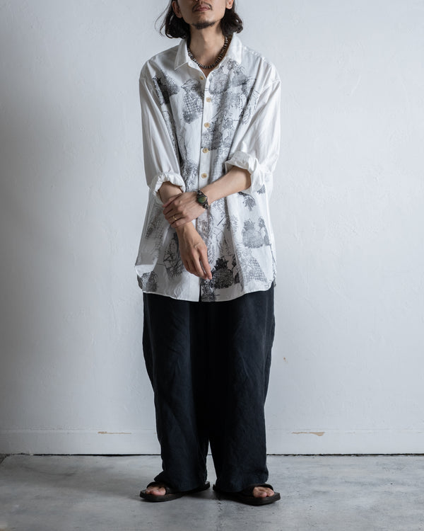 RELAXED FIT SHIRT, high density kersey drawing by Megumi Terao