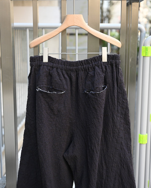 EX. BAGGY PANTS, slub yarn dobby cloth