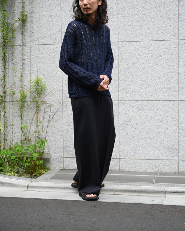 FINE WOOL REVER TROUSERS