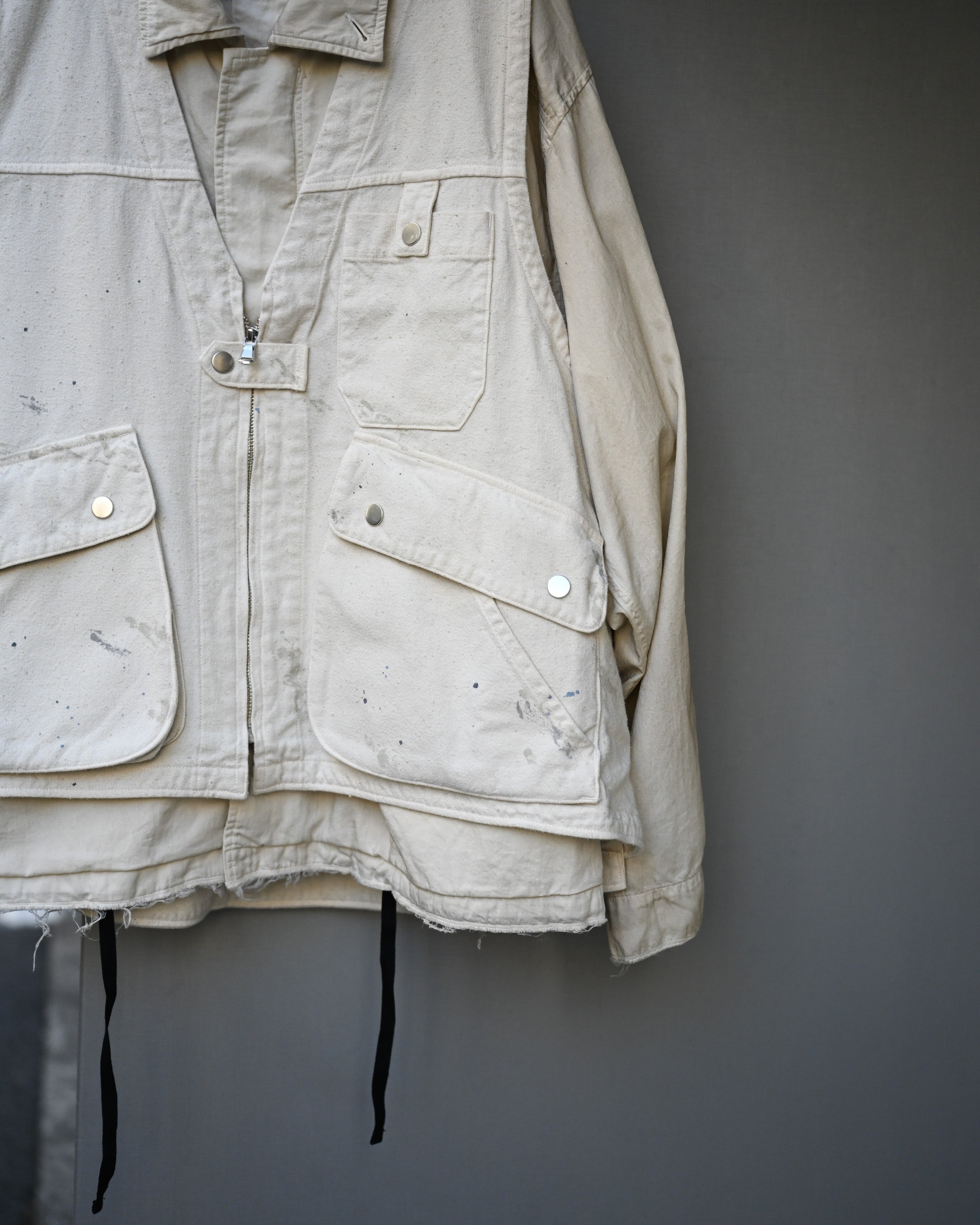 ANCELLM アンセルム - C/R DUCK UTILITY VEST, white – coelacanth