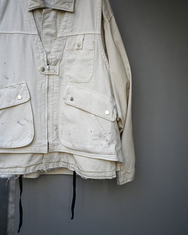 C/R DUCK UTILITY VEST, white