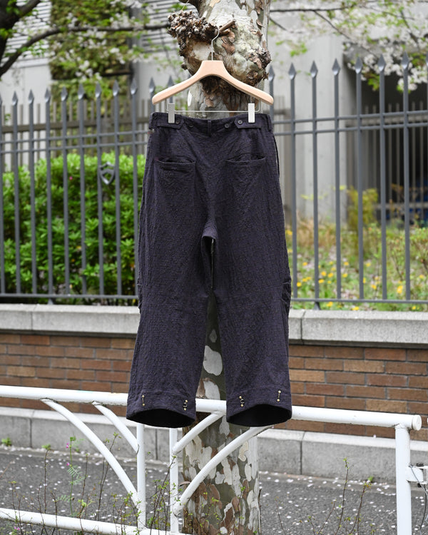 HOOK PANTS, slub yarn dobby cloth