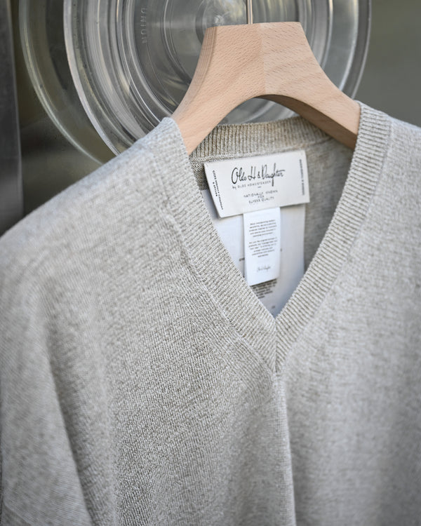 SILK LINEN V L/S, white sand