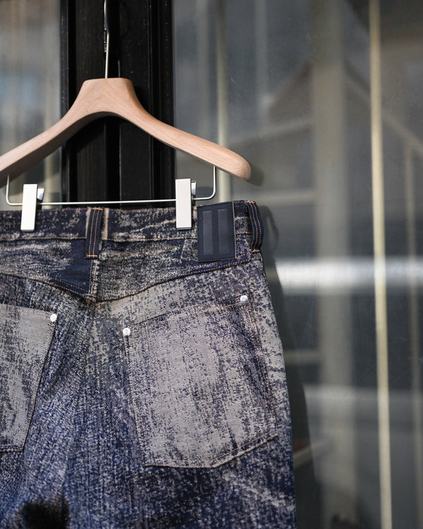 x-ray jacquard denim trouser