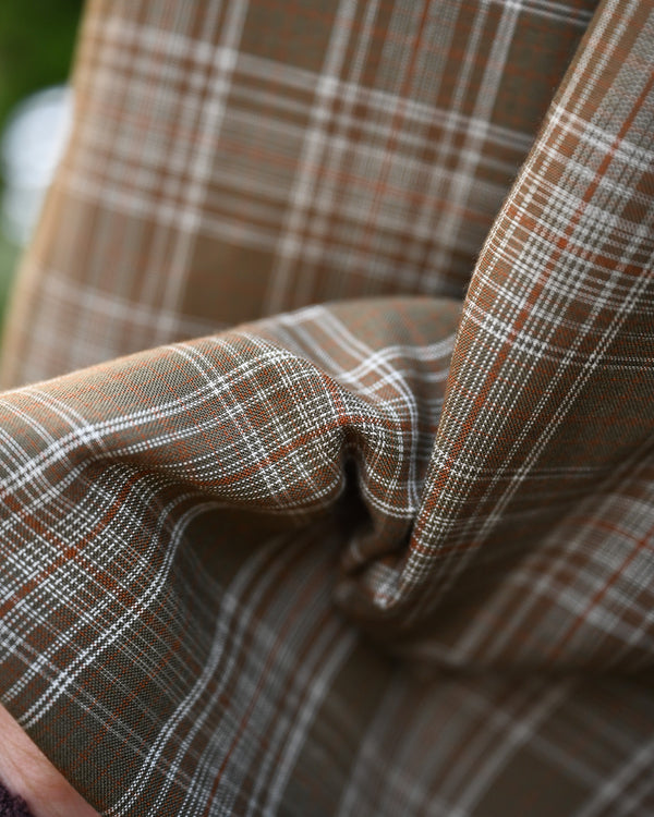 AGING RAYON CHECK SHIRT, green