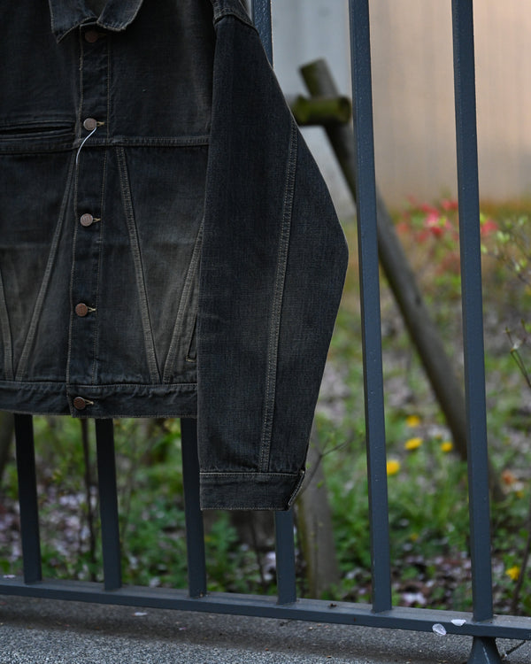 coffee black denim jacket, dstryd