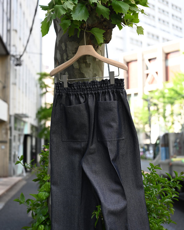 WASHI PAPER WOOL TWILL WIDE TROUSERS