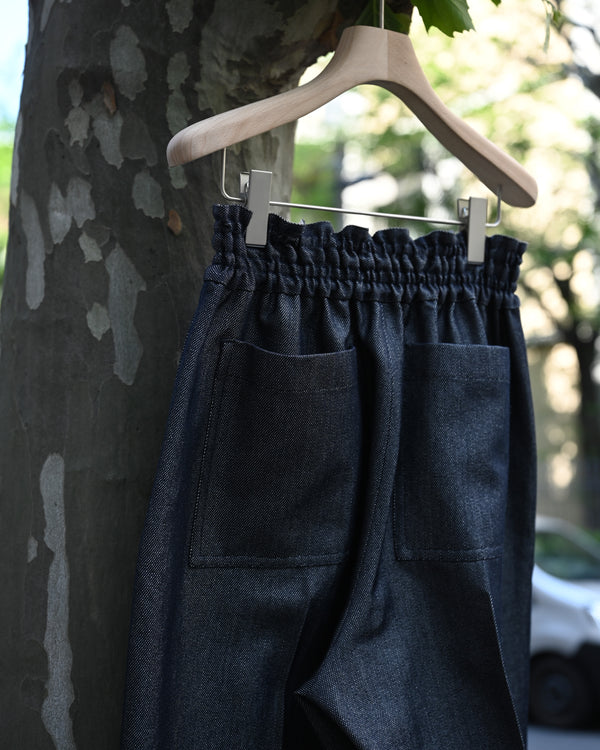 WASHI PAPER WOOL TWILL WIDE TROUSERS
