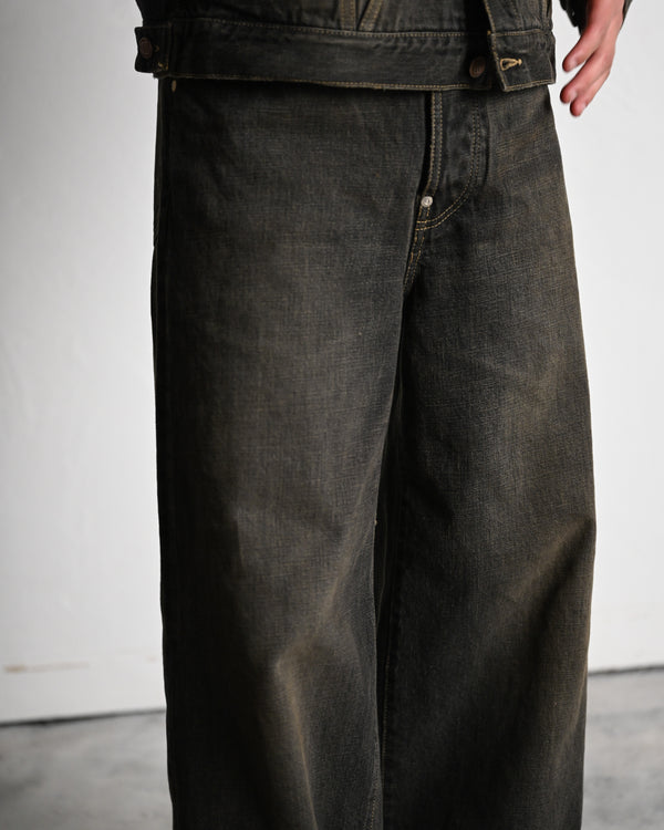 coffee black denim trousers, dstryd