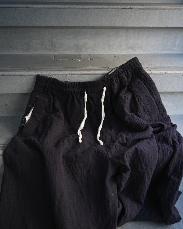 EX. BAGGY PANTS, slub yarn dobby cloth