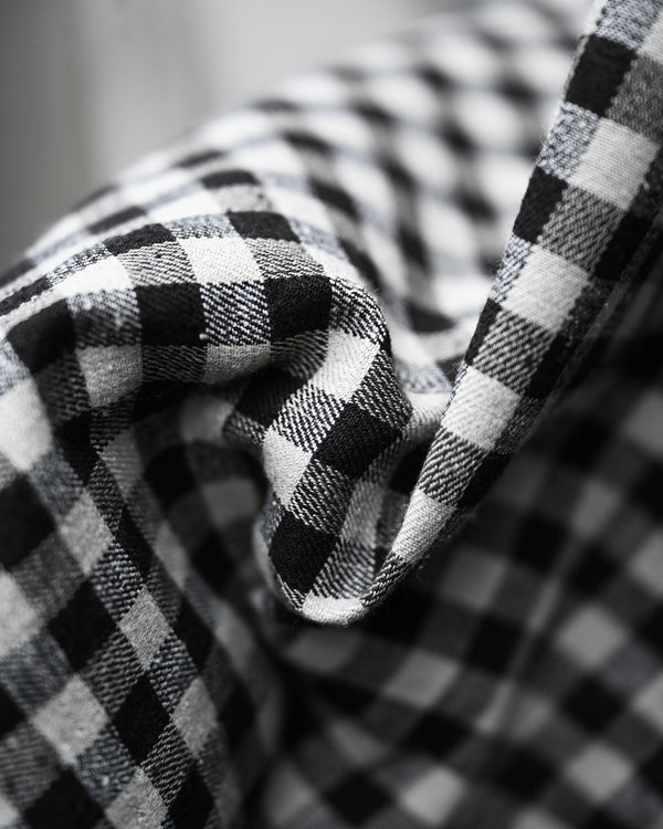 WORK SHIRT, linen×cotton×silk, gingham