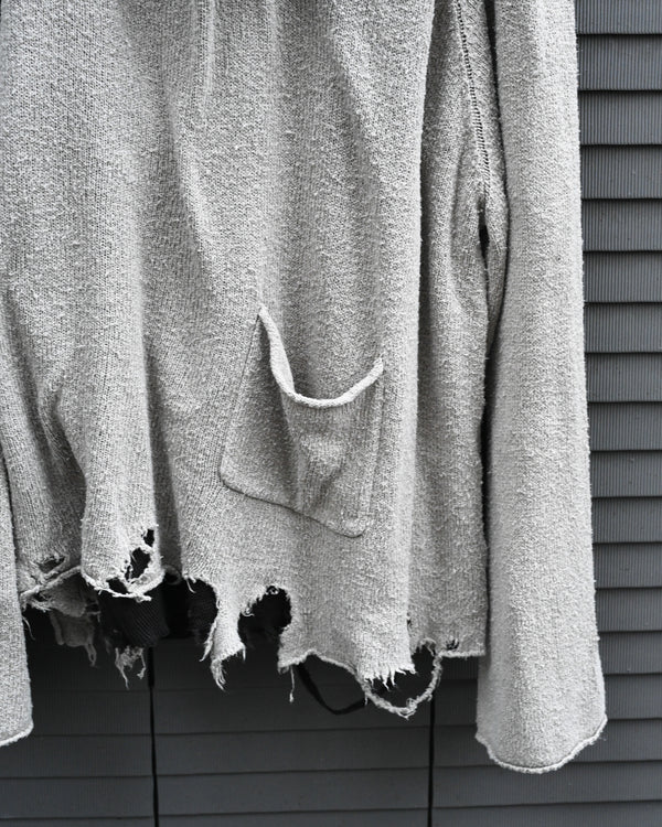 DAMAGE SILK UVNECK KINT, greige