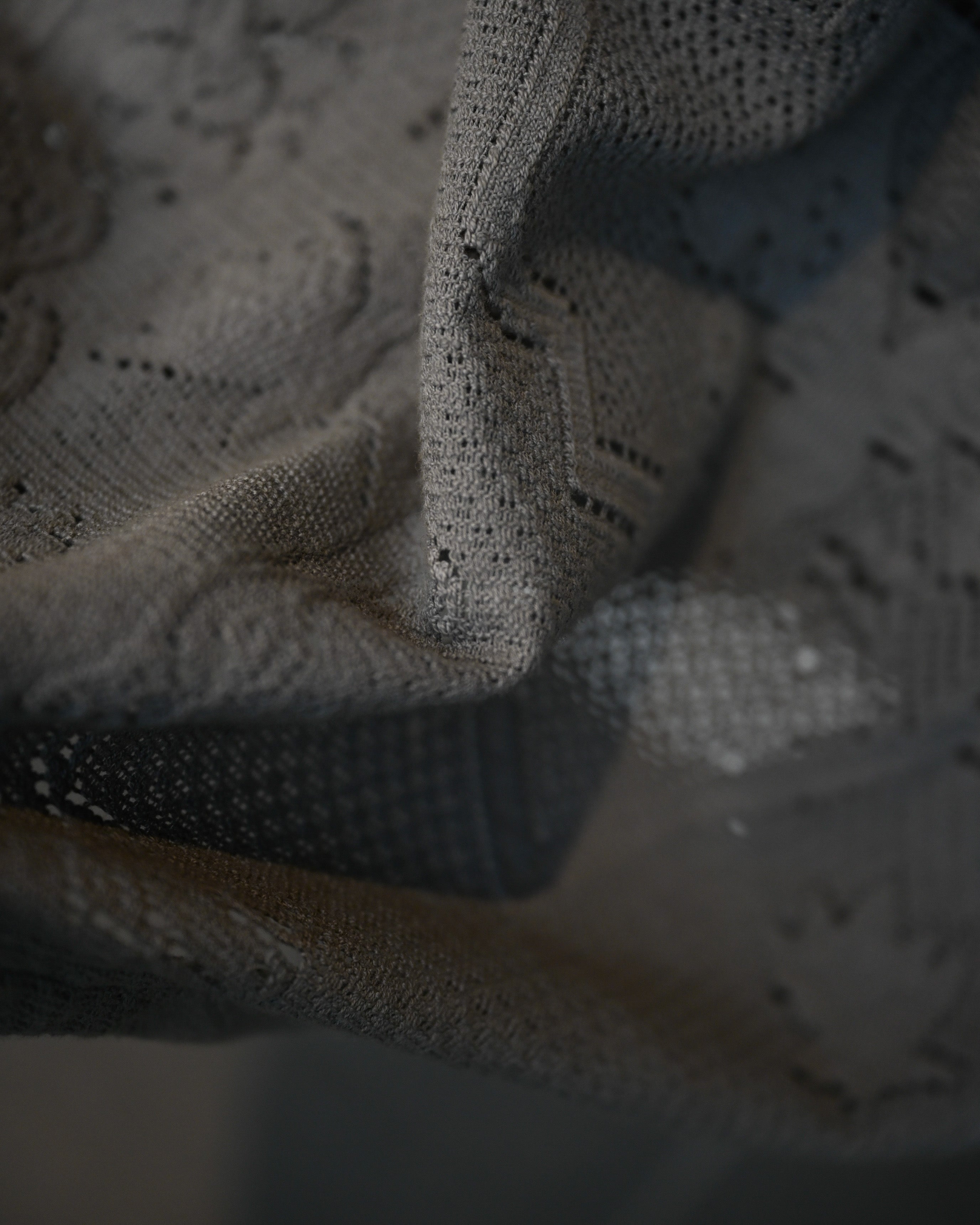 ANCELLM アンセルム - AGING LACE WORK SHIRT, gray – coelacanth