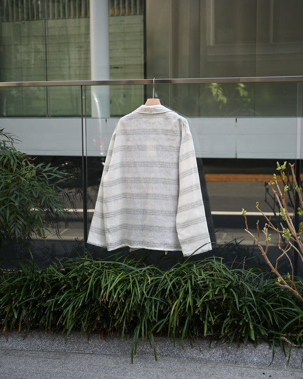 MULTI STRIPED OVER SH-JKT, white